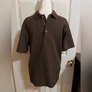 (H) Cubavera men's brown short sleeve shirt